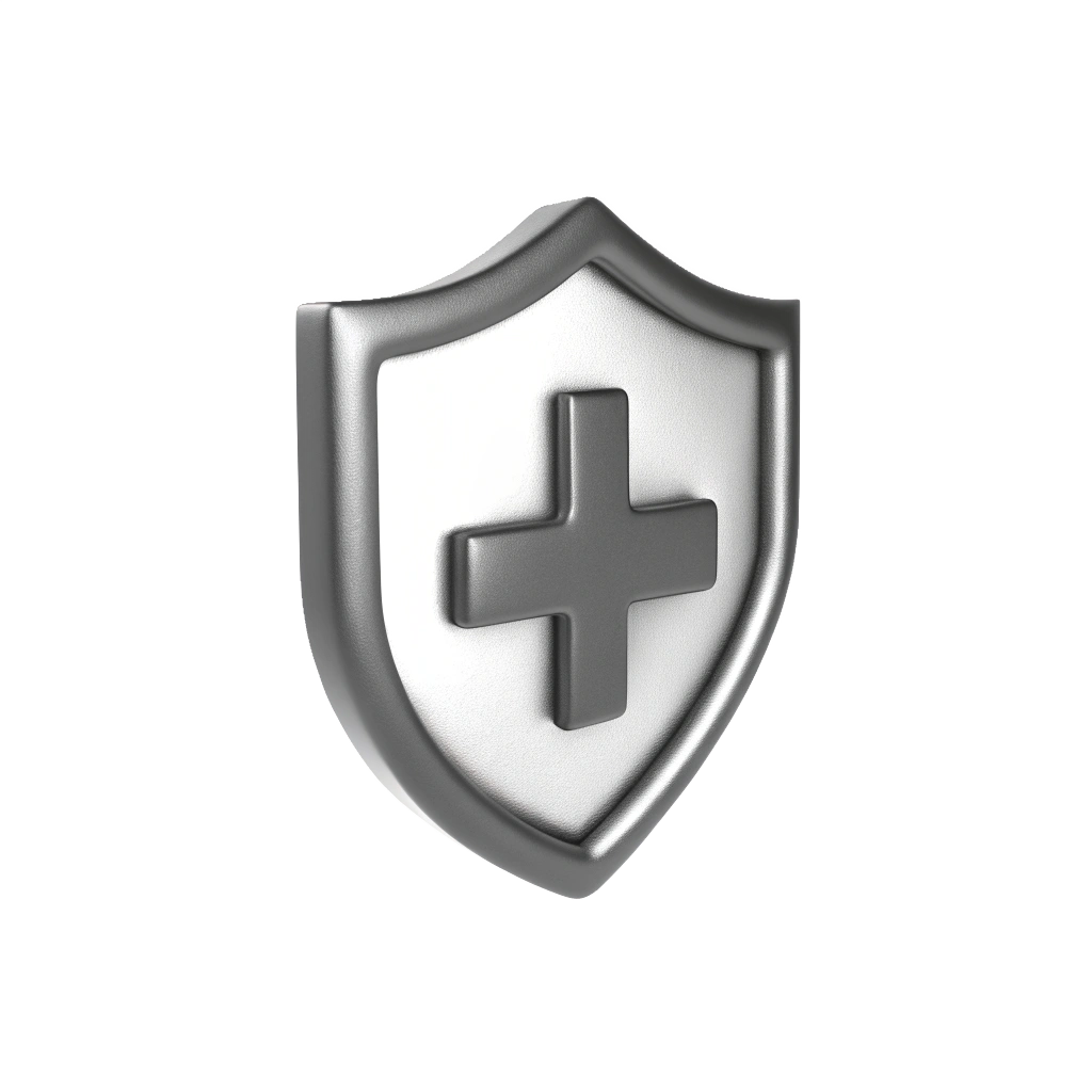 Shield with a medical cross